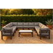Meridian Furniture Nizuc Grey Outdoor Patio Modular Sectional