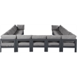 Meridian Furniture Nizuc Grey Outdoor Patio Modular Sectional