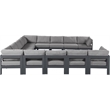 Meridian Furniture Nizuc Grey Outdoor Patio Modular Sectional