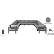 Meridian Furniture Nizuc Grey Outdoor Patio Modular Sectional