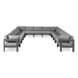 Meridian Furniture Nizuc Grey Outdoor Patio Modular Sectional