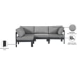 Meridian Furniture Nizuc Grey Outdoor Patio Modular Sectional