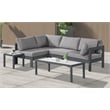 Meridian Furniture Nizuc Grey Outdoor Patio Modular Sectional