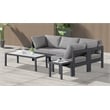 Meridian Furniture Nizuc Grey Outdoor Patio Modular Sectional