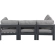 Meridian Furniture Nizuc Grey Outdoor Patio Modular Sectional