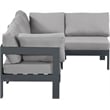 Meridian Furniture Nizuc Grey Outdoor Patio Modular Sectional