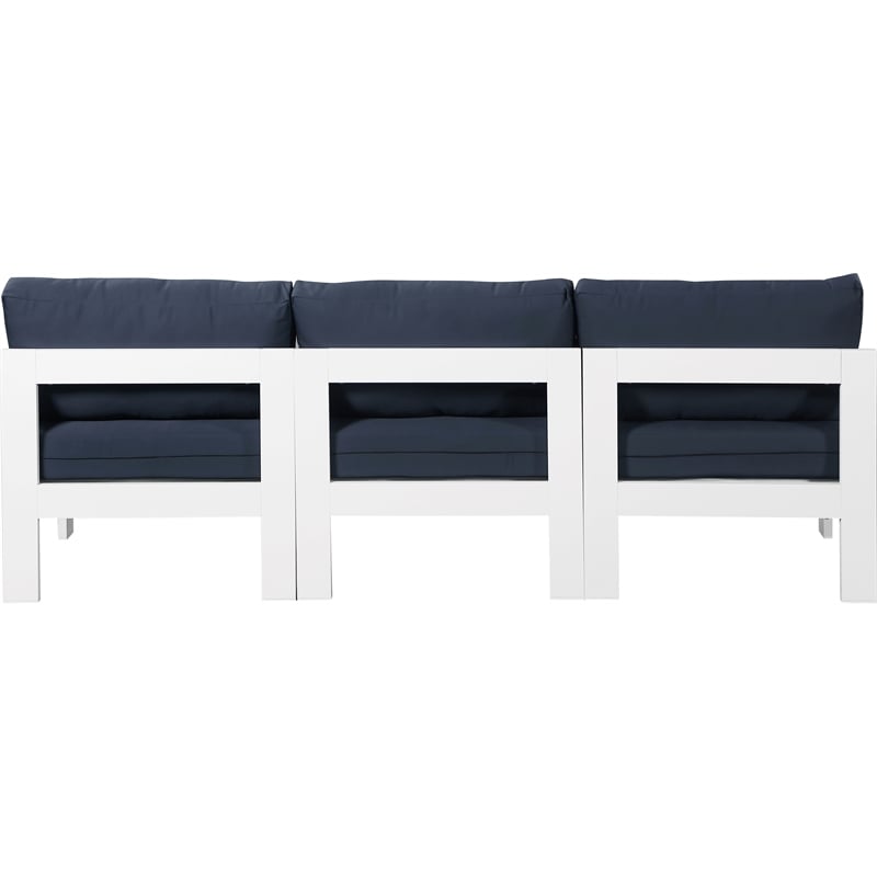 Meridian Furniture Nizuc Navy Outdoor Patio Modular Sofa