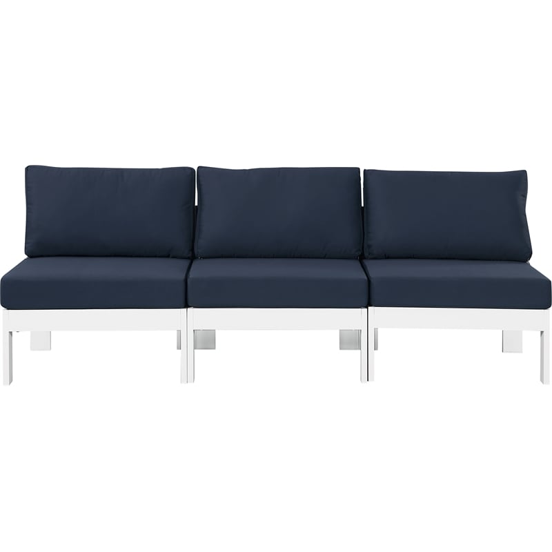 Meridian Furniture Nizuc Navy Outdoor Patio Modular Sofa