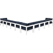 Meridian Furniture Nizuc Navy Outdoor Patio Modular Sectional
