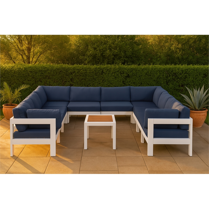 Meridian Furniture Nizuc Navy Outdoor Patio Modular Sectional