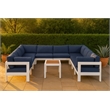 Meridian Furniture Nizuc Navy Outdoor Patio Modular Sectional