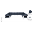 Meridian Furniture Nizuc Navy Outdoor Patio Modular Sectional