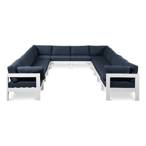 Meridian Furniture Nizuc Navy Outdoor Patio Modular Sectional