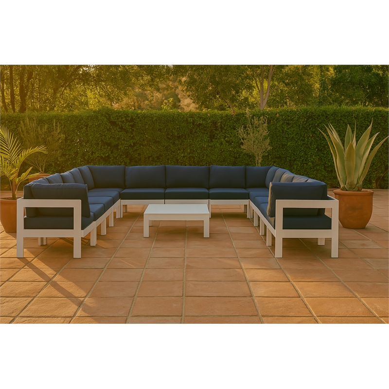 Meridian Furniture Nizuc Navy Outdoor Patio Modular Sectional
