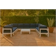 Meridian Furniture Nizuc Navy Outdoor Patio Modular Sectional