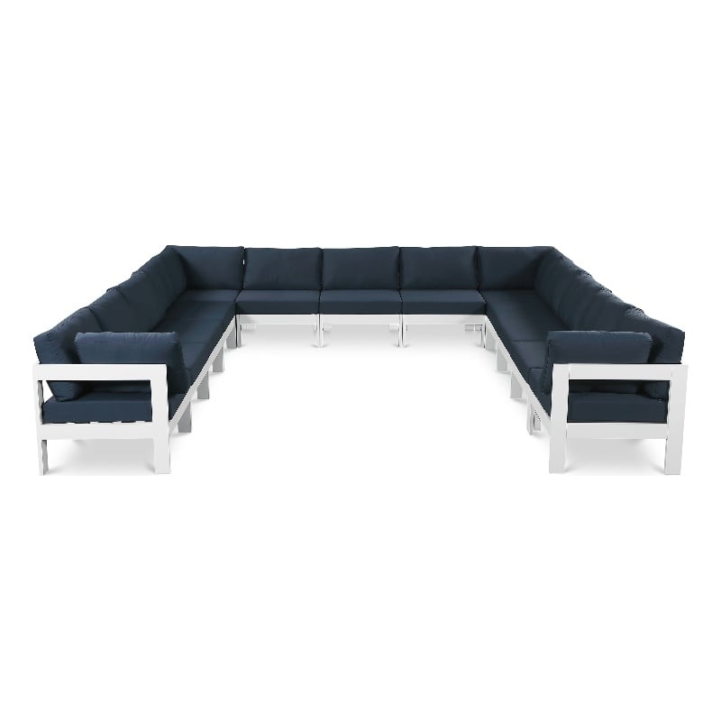 Meridian Furniture Nizuc Navy Outdoor Patio Modular Sectional