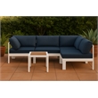 Meridian Furniture Nizuc Navy Outdoor Patio Modular Sectional