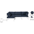 Meridian Furniture Nizuc Navy Outdoor Patio Modular Sectional