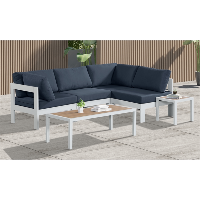Meridian Furniture Nizuc Navy Outdoor Patio Modular Sectional
