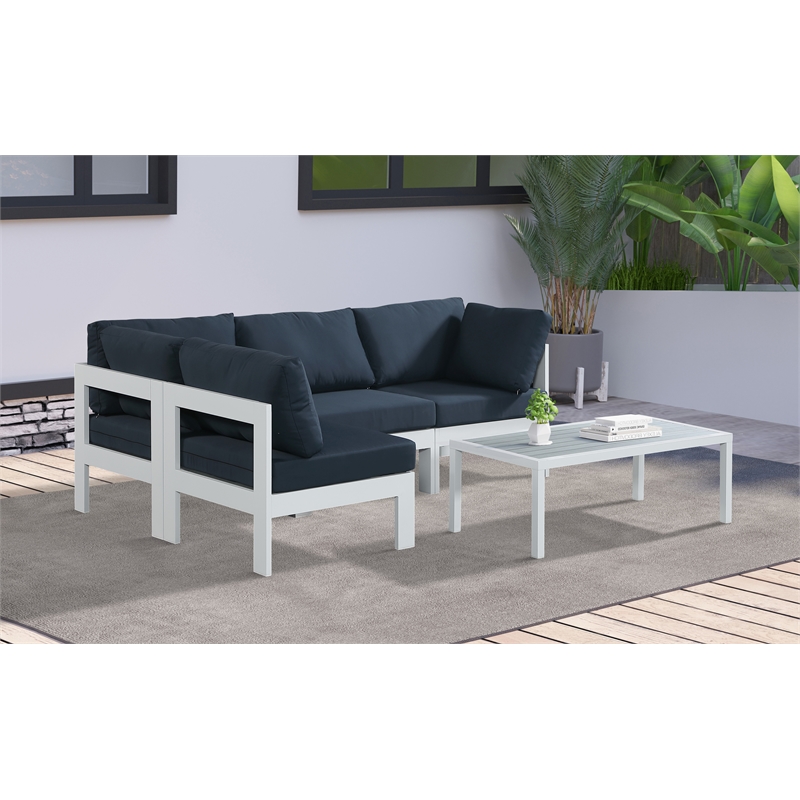 Meridian Furniture Nizuc Navy Outdoor Patio Modular Sectional