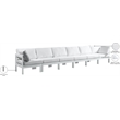 Meridian Furniture Nizuc White Outdoor Patio Modular Sofa