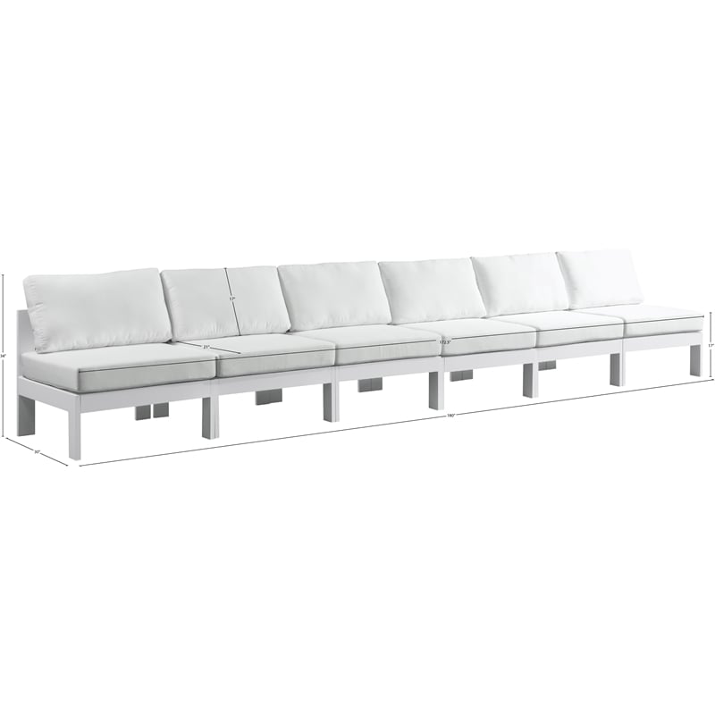 Meridian Furniture Nizuc White Outdoor Patio Modular Sofa