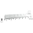 Meridian Furniture Nizuc White Outdoor Patio Modular Sofa