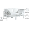 Meridian Furniture Nizuc White Outdoor Patio Modular Sofa