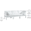 Meridian Furniture Nizuc White Outdoor Patio Modular Sofa