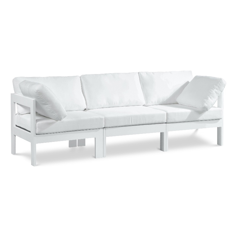 Meridian Furniture Nizuc White Outdoor Patio Modular Sofa
