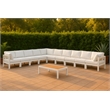Meridian Furniture Nizuc White Outdoor Patio Modular Sectional