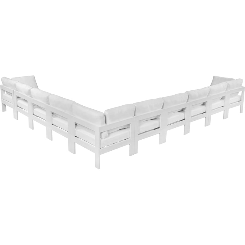 Meridian Furniture Nizuc White Outdoor Patio Modular Sectional