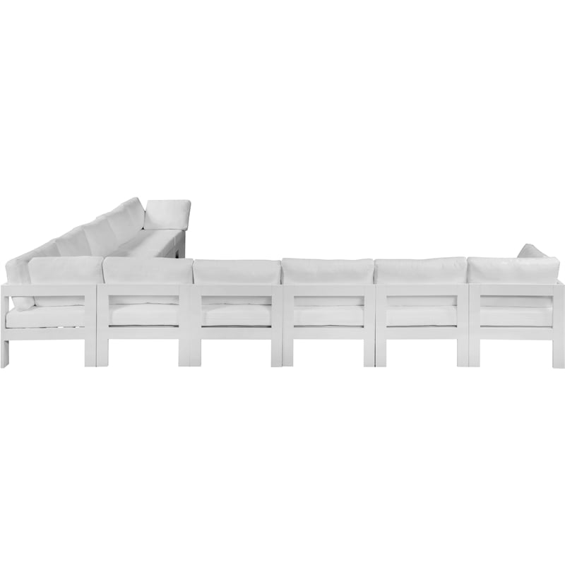 Meridian Furniture Nizuc White Outdoor Patio Modular Sectional