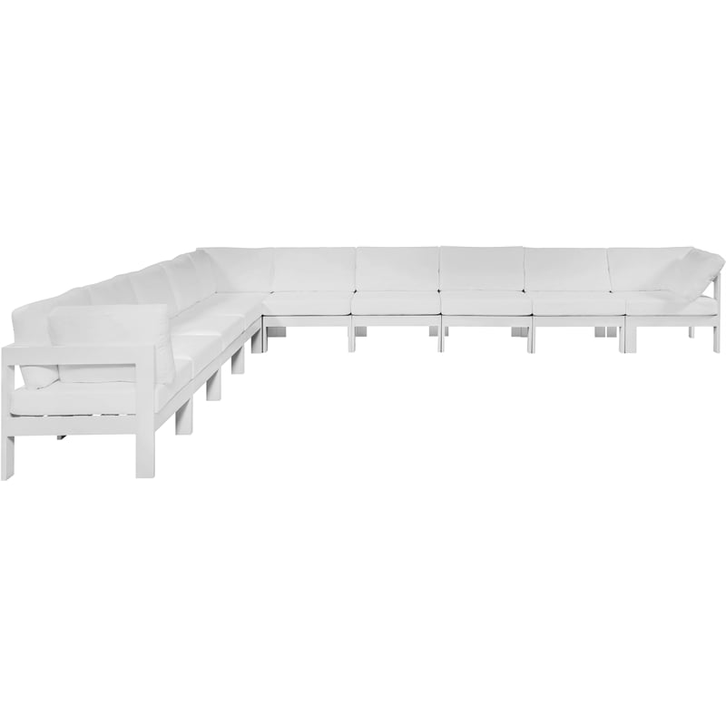 Meridian Furniture Nizuc White Outdoor Patio Modular Sectional