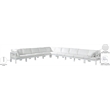 Meridian Furniture Nizuc White Outdoor Patio Modular Sectional