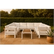 Meridian Furniture Nizuc White Outdoor Patio Modular Sectional