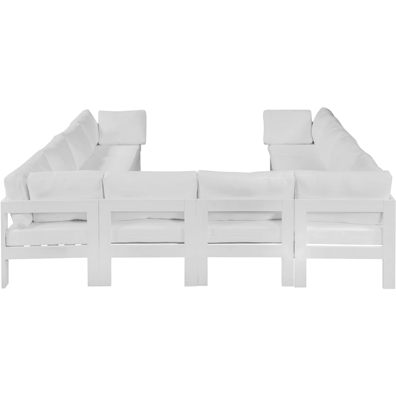Meridian Furniture Nizuc White Outdoor Patio Modular Sectional