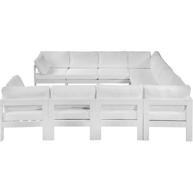 Meridian Furniture Nizuc White Outdoor Patio Modular Sectional