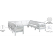 Meridian Furniture Nizuc White Outdoor Patio Modular Sectional