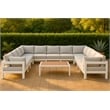 Meridian Furniture Nizuc White Outdoor Patio Modular Sectional