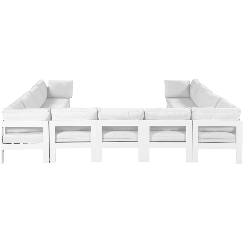 Meridian Furniture Nizuc White Outdoor Patio Modular Sectional