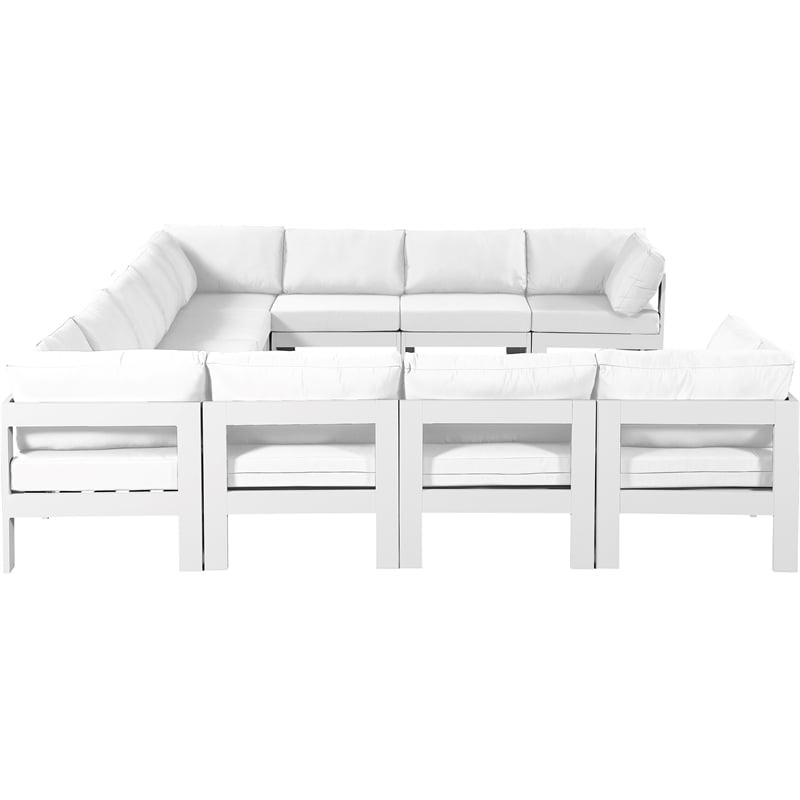 Meridian Furniture Nizuc White Outdoor Patio Modular Sectional