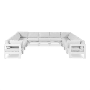 Meridian Furniture Nizuc White Outdoor Patio Modular Sectional