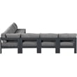 Meridian Furniture Nizuc Grey Outdoor Patio Modular Sectional