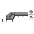 Meridian Furniture Nizuc Grey Outdoor Patio Modular Sectional