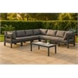 Meridian Furniture Nizuc Grey Outdoor Patio Modular Sectional