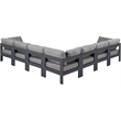 Meridian Furniture Nizuc Grey Outdoor Patio Modular Sectional