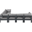 Meridian Furniture Nizuc Grey Outdoor Patio Modular Sectional