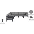 Meridian Furniture Nizuc Grey Outdoor Patio Modular Sectional