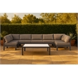 Meridian Furniture Nizuc Grey Outdoor Patio Modular Sectional